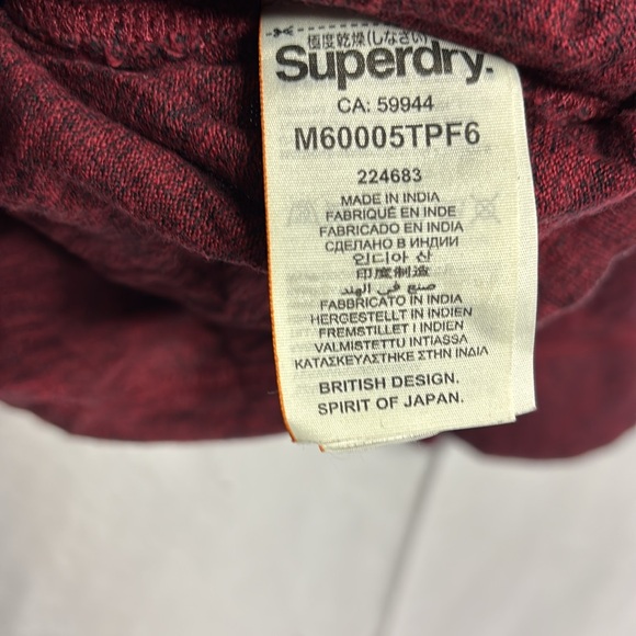 SUPERDRY Men’s Heritage Grandad Henley Long Sleeve Shirt Size X-Large - Picture 3 of 11